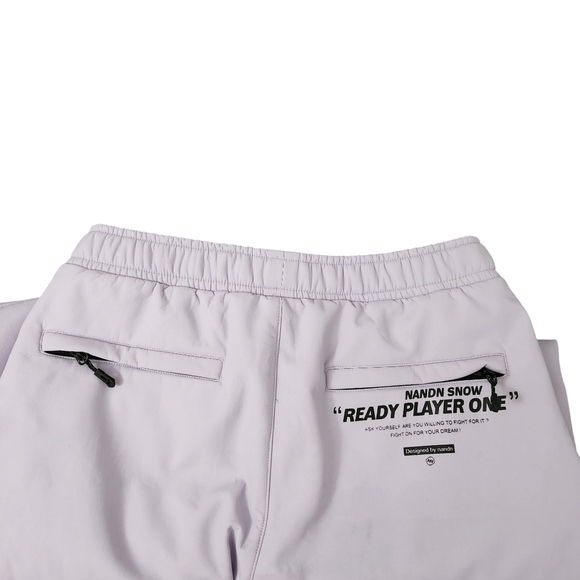 Nandn‎ Snow Pants Womens Small Lavender Belted Zip Hem Winter Ski - Picture 8 of 12